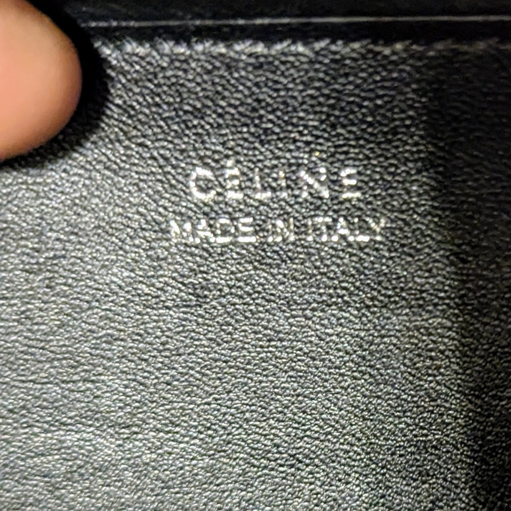 Celine Elegant Navy Blue Goatskin Leather Piece - Picture 7 of 14